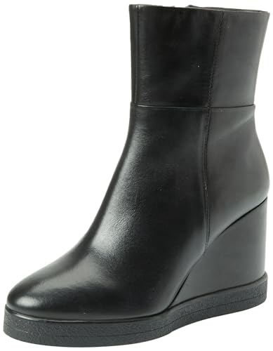 Geox Damen D ELIDEA Wedge B Ankle Boot, Black, 41 EU