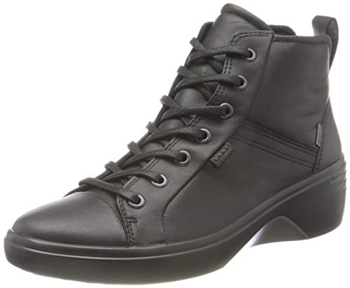 ECCO Damen Soft 7 Wedge Ankle Boot, Black/Black, 36 EU