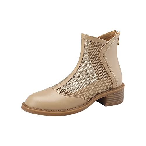 DUJEFF Sandalen Damen Sommer,Sandaletten Damen Blockabsatz Keilabsatz Sandale Absatz Sommerstiefel Schuhe Mesh Hohle...